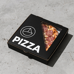 Tùy chỉnh in ấn tam giác bánh <span class=keywords><strong>pizza</strong></span> lát bao bì hộp giấy hộp thực phẩm dùng một lần với cửa sổ trong suốt - Product Image 3