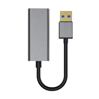 Adaptador USB 3.0 a RJ45 Ethernet de Aleación de Aluminio, Adaptador USB RJ45 de 1000 Mbps, Adaptador Hub USB