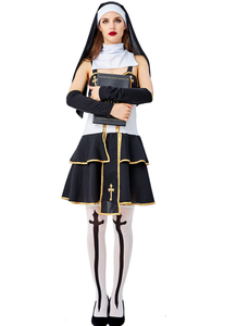 Disfraz Sexy <span class=keywords><strong>de</strong></span> Monja para Mujer, Disfraz Travieso para Adultos, Disfraz Atrevido para Halloween - Product Image 2