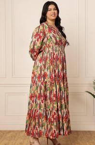 ชุดเดรสยาวพิมพ์ลายดอกไม้สำหรับผู้หญิงชุดสำนักงานแขนเต็มชุดเดรสสำหรับใส่ในสำนักงานใหม่ล่าสุด - Product Image 2