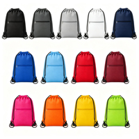 Tas Serut Promosi dengan Logo, Tas Ransel Olahraga 420D, Tas Ransel Serut untuk Gym, Dapat Didaur Ulang, Dapat Digunakan Kembali, Polos