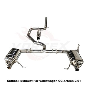 ระบบท่อไอเสียแบบมีวาล์ว Vortex Direct Fit SS304 ขัดเงาแบบกระจก สำหรับรถยนต์ Volkswagen CC Arteon 2.0T ประสิทธิภาพสูง เชื่อมด้วยเทคนิค TIG - Product Image 2