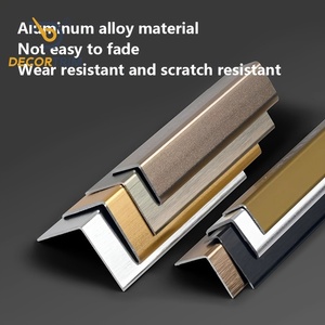DECORTRIM Protecteur d'angle en alliage d'aluminium durable Bande de bord à angle droit décorative Garniture de bord de mur pour carrelage - Product Image 3