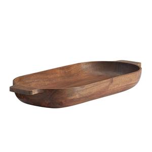 Bol à pâte d'inspiration antique européen Bol à pâte en bois d'acacia fabriqué à la main pour la vaisselle - Product Image 1