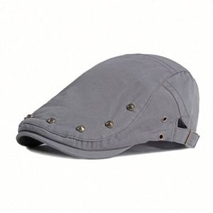 Casquette Gavroche Homme Haut de Gamme Unie et Élégante, Style Gatsby, Personnalisable, Automne Hiver, avec Clous, Vente en Gros - Product Image 5