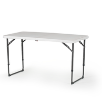 La nouvelle table pliante réglable de 4 pieds de moule de coup de rectangle pour la partie extérieure intérieure