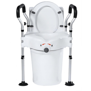 Tiêu chuẩn mềm đóng lớn lên nhà vệ sinh chỗ ngồi với tay vịn footrest vô hiệu hóa truy cập cho người già phục hồi chức năng điều trị Nguồn cung cấp - Product Image 2