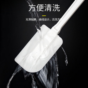 Silicone Cake Spatula Long Handle Smooth Surface Easy <b>Clean</b> Dessert Tools - Product Image 1