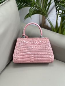 Bolso de Mano de Piel de Cocodrilo Genuina de Lujo para Mujer, Color Rosa Claro, Bolso de Hombro de Cuero Exótico de Alta Calidad - Product Image 4