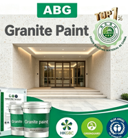 Peinture en pierre naturelle résistante aux intempéries avec 15 ans de résistance aux UV, revêtement texturé en pierre de granit pour mur extérieur
