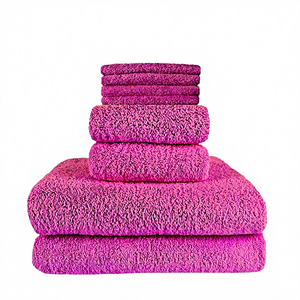 Zhouwen Customized 100% Terry Cloth Knitted 6-Piece <b>Bath</b> <b>Towel</b> <b>Set</b> Embroidered Logo Organic Solid Color 700-899 GSM Home Hair - Product Image 4