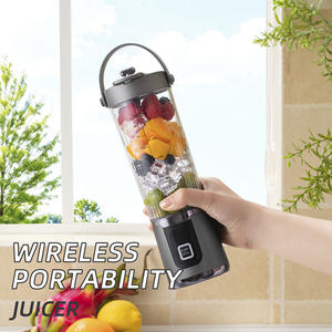 2025 NOUVEAU Mélangeur de presse-agrumes rechargeable haute puissance Mélangeur portable Smoothies électriques Tasse de presse-agrumes et <span class=keywords><strong>Shaker</strong></span> manuel de protéines - Product Image 2
