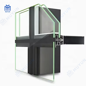 Perfiles de ventanas de pared de cortina de aluminio con rotura térmica, relleno de gas argón para una envoltura de construcción energéticamente eficiente - Product Image 6