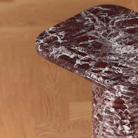 Table basse en marbre Rosa Levanto naturel Cammy Stone, design moderne, meubles pour la maison, salon, chambre à coucher