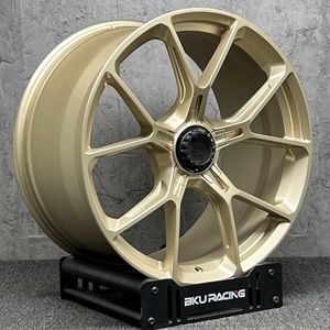 Rines BZY Forjados 5x130 para <span class=keywords><strong>Porsche</strong></span> 911 991 992 997 GT2 <span class=keywords><strong>GT3</strong></span> <span class=keywords><strong>RS</strong></span> 718 <span class=keywords><strong>Carrera</strong></span> de 19, 20 y 21 Pulgadas, Aleación Ligera Dorada, Estilo Racing - Product Image 1