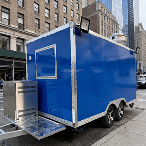 Kiosque mobile de rue, chariot à snacks entièrement équipé, camion de restauration en fibre de verre avec service de bonbons - Product Image 4