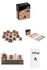 बनाने का कारखाना उच्च गुणवत्ता व्यक्तिगत इनडोर और आउटडोर 3D लकड़ी Shogi खेल सेट जापानी शतरंज बोर्ड खेल सेट