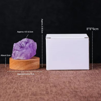 Lampe de bureau diffuseur d'arômes USB en cristal naturel brut (améthyste-citrine-cristal rose) avec veilleuse, vente en gros transfrontalière