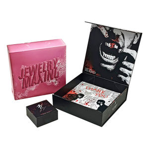Boîte à bijoux magnétique en carton personnalisée, boîte cadeau pour bagues, pendentifs, colliers, emballages de bijoux, boîte à bijoux en carton - Product Image 2