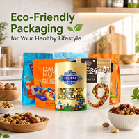 Eco Composteerbare Biologisch Afbreekbare Pla Recyclebare Embossing Ambachtelijke Kraftpapier Verpakking Custom Stand Zakje Voedsel Gedroogd Fruit Pet