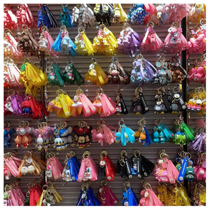 High Quality Custom 3D Anime Silicone Rubber Zinc Alloy Keychains Customized Color Cartoon Letterpress Printing Multifunction
