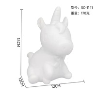 Tirelire licorne DIY en résine écologique de 18 cm, populaire, pour peinture fluide, ours fait main pour enfants et adultes