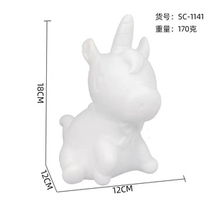 <span class=keywords><strong>Tirelire</strong></span> <span class=keywords><strong>licorne</strong></span> DIY en résine écologique de 18 cm, populaire, pour peinture fluide, ours fait main pour enfants et adultes - Product Image 4