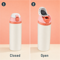 Gobelet isotherme Owa 16oz/19oz/24oz/28oz/32oz en acier inoxydable à double paroi, isolation thermique 12-24h, sans BPA, anti-fuite, pour fêtes et événements