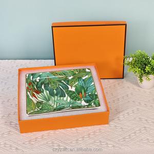Creative Retro Rainforest 20.5cm Storage Tray Home Restaurant Bone China Ornament Tray <b>Ashtray</b> - Product Image 5