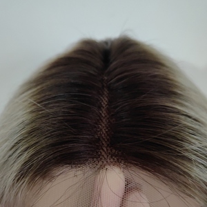 Ombe 13*4 Perruques Lace Front Wig cheveux humains brésiliens vierges à bout épais personnalisé coloré repose-racine <span class=keywords><strong>blond</strong></span> glacé - Product Image 5