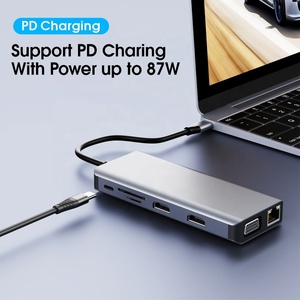 <span class=keywords><strong>Hub</strong></span> USB Type C 3.0 Với Bộ Chuyển Đổi <span class=keywords><strong>Hub</strong></span> <span class=keywords><strong>Ethernet</strong></span> Gigabit HDMI 4K Kép Cho MacBook Pro USB C <span class=keywords><strong>Hub</strong></span> Dock - Product Image 5