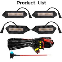 Luz de Advertencia LED para Toyota Tacoma 2024-2025, Nueva Luz Diurna Delantera de 12V para Parrilla de Coche, Lámpara Ámbar, Accesorios para Automóviles