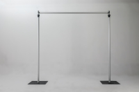 Kit de support de toile de fond réglable en tube et drapé robuste 12ftx12ft pour événements de mariage