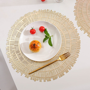 Bán Buôn Sang Trọng PVC Bàn Ăn Placemats Chất Lượng Cao Bắc Âu Hollow Bướm Thiết Kế Dập Nóng Vinyl Pad Cho Nhà Sử Dụng - Product Image 2