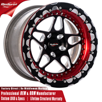 Jantes forgées Beadlock BELAK Série 3 pour Drag Racing Camaro Mustang Challenger 16 17 18 pouces, jantes en alliage polies légères