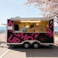 Food Truck Moderne Entièrement Équipé pour la Vente : Limonade, Jus, Vin, Crêpes, Desserts, Bubble Tea, Café, Boombox