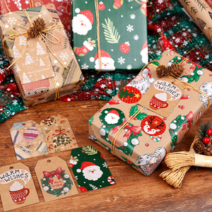 Giấy gói quà Giáng sinh chất lượng cao, họa tiết hoa dành cho trẻ em, giấy gói quà tùy chỉnh theo ngày lễ/cuộn - Product Image 5