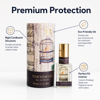 Emballage personnalisé en papier cylindrique pour parfum avec logo imprimé, boîte en carton pour parfum, tube en carton personnalisé