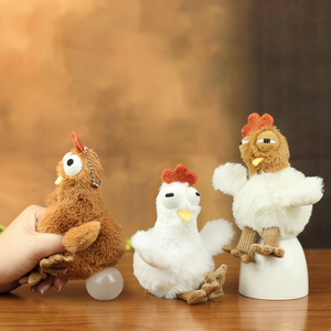 Portachiavi in peluche di pollo nativo carino portachiavi porta borsa accessorio per bambola pulcino - Product Image 1