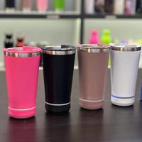 Gobelet isotherme personnalisé en acier inoxydable avec ouvre-bouteille intelligent et haut-parleur, bouteille d'eau extérieure avec pompe, tasse de voyage pour voiture