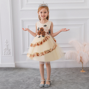 New Style Sequin Flower 3-9 <b>Years</b> Girl Birthday Party Wedding Gown Children Dresses L5148 - Product Image 2