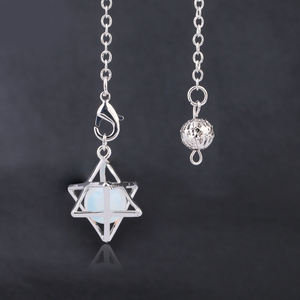 Laiton Métal Cristal Naturel Quartz Pierre <span class=keywords><strong>Pendule</strong></span> Merkaba Étoile En Gros - Product Image 5