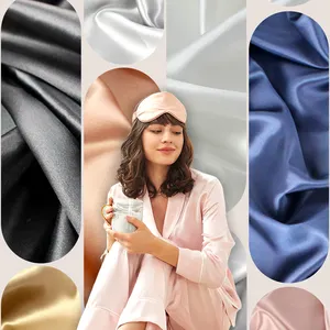 OEKO-TEX 100 Wholesale Silk Pure Natural Satin Silk Fabric 16 19 22 25 30 Mm Custom Charmeuse Mulberry Silk Fabric