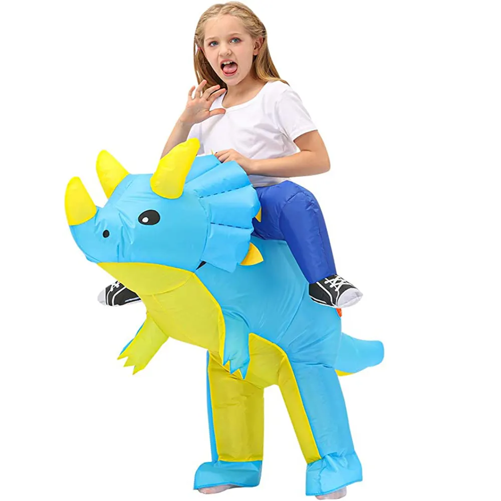 Traje inflable personalizado de dinosaurios para adultos y niños, disfraces inflables de alta calidad