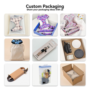 OKKPETS Accesorios para Cachorros Juego de Arnés de Pana de Terciopelo Verde con Logo de Goma Personalizado Kit de Correas y Collares para Mascotas - Product Image 4