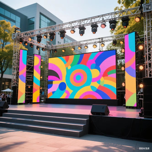 จอแสดงผล LED คุณภาพสูง สีสันสดใส สำหรับใช้งานภายในและภายนอกอาคาร, ผนังวิดีโอแบบโมดูลาร์ P2.6 แบบพกพา สำหรับบูธดีเจ ฉากหลังเวทีไนท์คลับ - Product Image 4