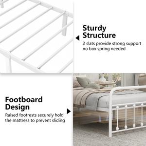 Металлическая кровать для спальни из американского склада, простая кровать для квартиры - Product Image 5