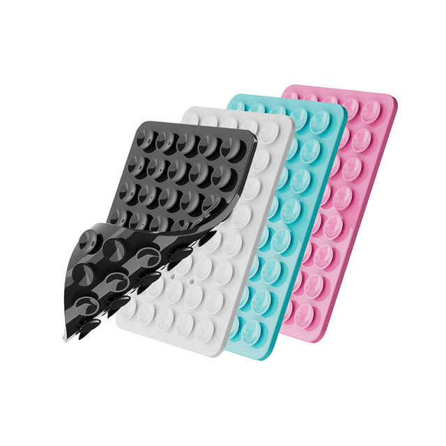 Phone Fixture Two-sided Suction Cup Backed Adhesive Silicone Rubber Sucker Pad Suction Pad Wall Stand Silicone Phone Holder