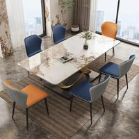 Meubles de salle à manger pour la maison, la salle de réception, le restaurant, en métal, luxe, détente, salon, tables à manger