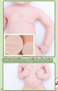 Muñecas Bebé Reborn de Silicona Elástica Suave de 18 Pulgadas, Piel Pintada Realista, <span class=keywords><strong>Muñeca</strong></span> Recién Nacida Realista para Exhibición y Colección M069 - Product Image 6